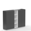 Vysoká skriňa Creator 202,2 x 44,5 x 150,7 cm, biela / antracit