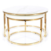 Konferenčný stolík Muse, mramor / zlatá