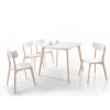 Jedálenský stôl Tibi 90 x 80 cm, biela / dub bielený