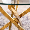 Jedálenský stôl Agis, číra / zlatá