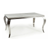 Jedálenský stôl Prince II 180 x 90 cm, mramor / strieborná