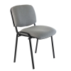 Konferenčná stolička Viva N, čierne nohy, sivá