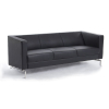 Sedacia súprava Manhattan, trojsedák, čierna