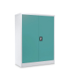 Stredná univerzálna kovová skriňa 90 x 40 x 120 cm, cylindrický zámok, zelená - ral 6033