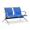 Kovová lavica do čakárne REST, 2-sedadlo, modrá