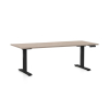 Výškovo nastaviteľný stôl OfficeTech D, 180 x 80 cm, čierna podnož, dub