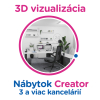 3D vizualizácia Creator: 3 a viac kancelárií, 12 a viac prac. miest