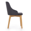 Jedálenská stolička Toledo, tmavo sivá / buk