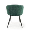 Jedálenská stolička Meta, zelená / čierna