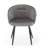 Jedálenská stolička Meta, sivá / čierna