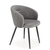 Jedálenská stolička Meta, sivá / čierna