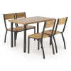 Jedálenský set Graham 4+1, prírodné drevo / čierna
