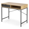 Písací stôl Levi, dub zlatý / čierna