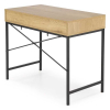 Písací stôl Levi, dub zlatý / čierna