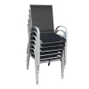 Záhradná stolička Romero, čierna / sivá