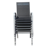 Záhradná stolička Romero, čierna / sivá