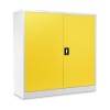 Stredná univerzálna kovová skriňa 120 x 40 x 120 cm, cylindrický zámok, žltá - ral 1023
