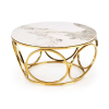 Konferenčný stolík Venus II, mramor / zlatá