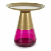 Konferenčný stolík Carini II A, zlatá / fialová