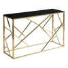 Odkládací stolík Escada, čierny mramor / zlatá