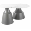 Konferenčný stolík Kioni, mramor / sivá