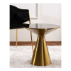 Konferenčný stolík Lardos, čierna / zlatá