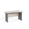 Rohový stôl Manager 140 x 80 cm, pravý, agát svetlý / sivá