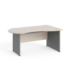 Rohový stôl Manager 160 x 100 cm, pravý, agát svetlý / sivá