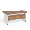Rohový stôl Manager 180 x 120 cm, pravý, orech warmia / biela