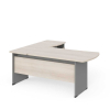 Rohové pracovné miesto Manager 180 x 160 cm, pravé, agát svetlý / sivá