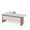 Rohové pracovné miesto Manager 200 x 160 cm, pravé, agát svetlý / sivá