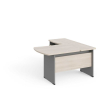 Rohové pracovné miesto Manager 140 x 160 cm, ľavé, agát svetlý / sivá