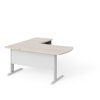 Rohové pracovné miesto Manager 160 x 160 cm, pravé, agát svetlý / sivá