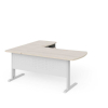 Rohové pracovné miesto Manager 180 x 160 cm, pravé, agát svetlý / sivá