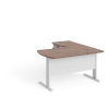 Rohové pracovné miesto Manager 140 x 160 cm, ľavé, orech warmia / biela