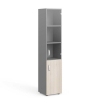 Vysoká skriňa Manager 39,9 x 42,2 x 196,5 cm, pravá, agát svetlý / sivá