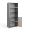 Vysoká skriňa Manager 79,9 x 42,2 x 196,5 cm, agát svetlý / sivá