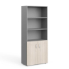 Vysoká skriňa Manager 79,9 x 42,2 x 196,5 cm, agát svetlý / sivá