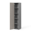 Vysoká skriňa Manager 39,9 x 42,2 x 196,5 cm, ľavá, driftwood / sivá