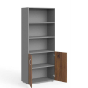 Vysoká skriňa Manager 79,9 x 42,2 x 196,5 cm, orech warmia / sivá
