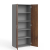 Vysoká skriňa Manager 79,9 x 42,2 x 196,5 cm, orech warmia / sivá