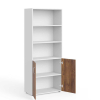 Vysoká skriňa Manager 79,9 x 42,2 x 196,5 cm, orech warmia / biela