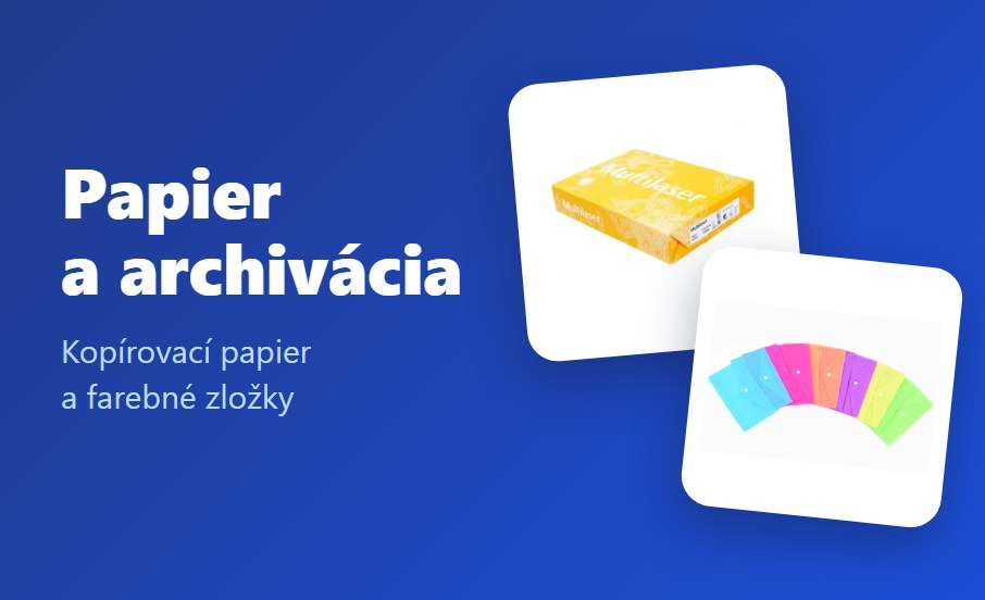 Papier a archivácia – kopírovací papier a farebné zložky