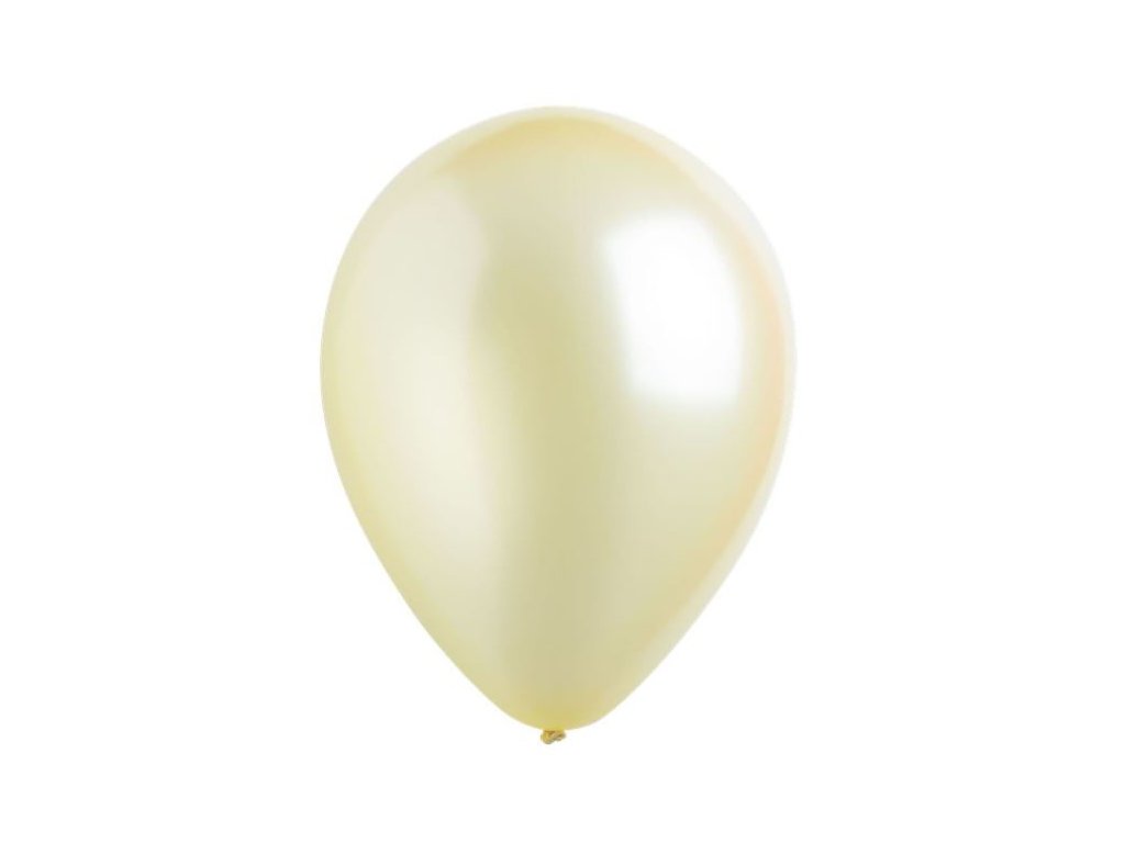 Deko balónik metalický vanilkový 30 cm - 50 ks