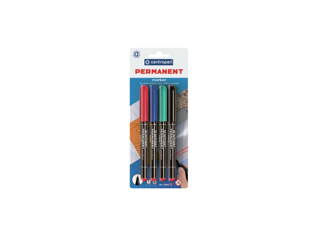 Popisovač CENTROPEN 2846 - sada 4ks blister 1,0 mm
