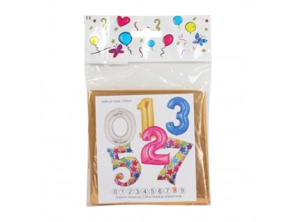 Balón narodeninový 100 cm farebný v tvare čísla "9"