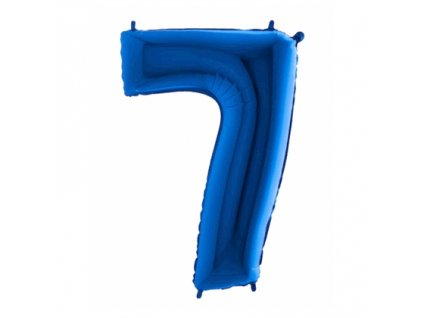 Balón narodeninový číslo 7 maxi - modrá