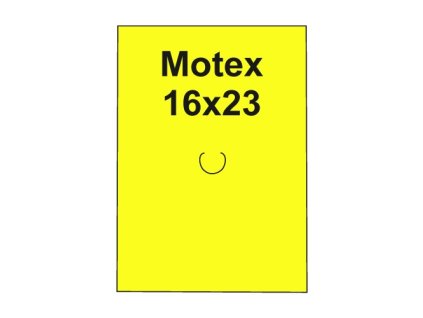 Etikety cen. MOTEX 16x23 hranaté, 870 etikiet/kotúčik, žlté
