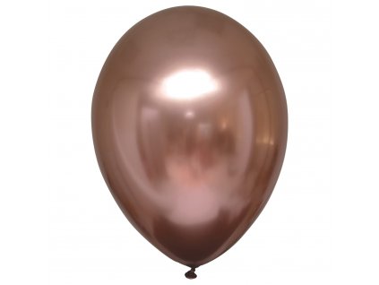 Deko chrómový balónik rose gold 30 cm - 50 ks - CH01