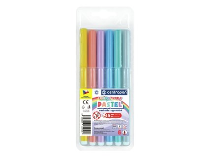 Fixy CENTROPEN 7550 Colour World Pastel - sada 6 ks